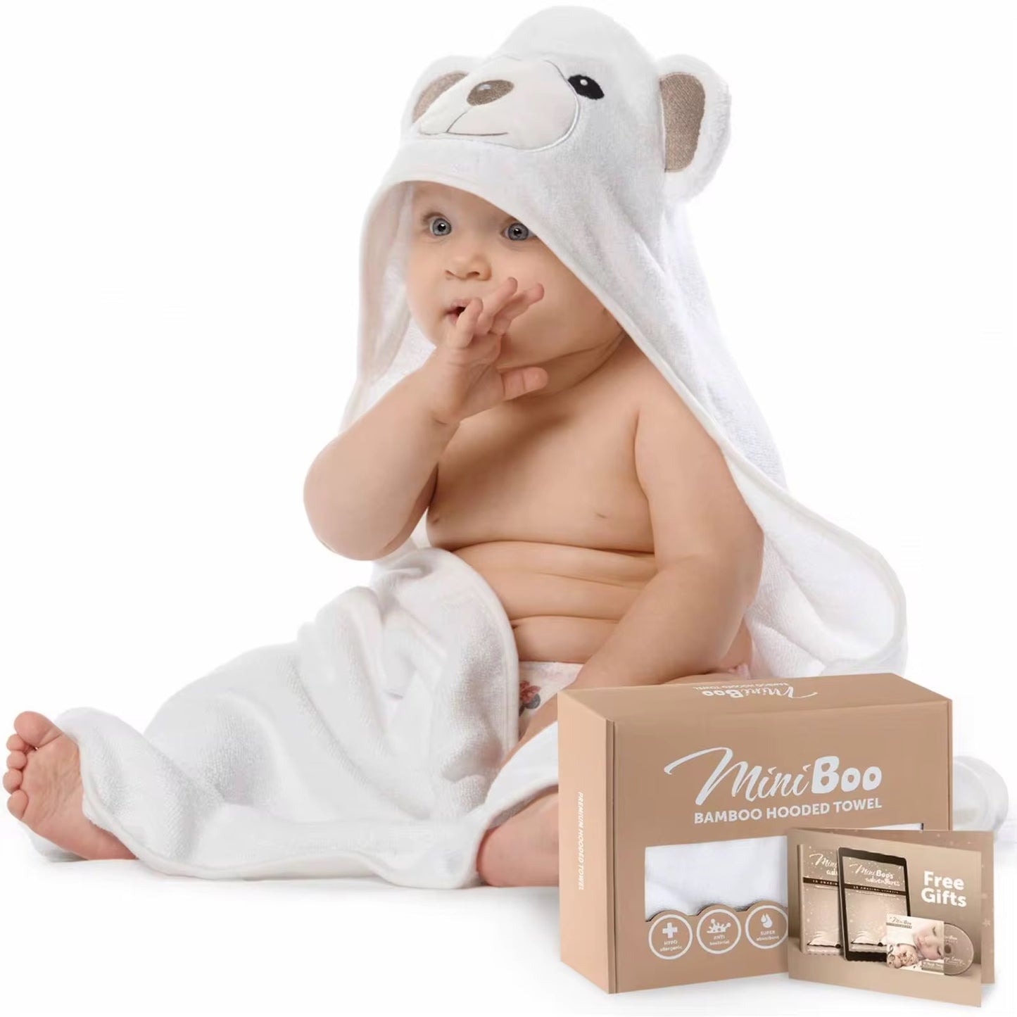 Charlies Soft Organic Bamboo Hooded Towel